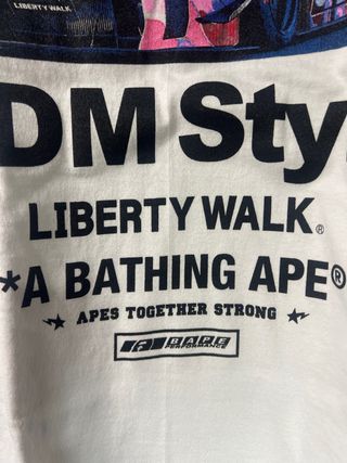 Camiseta BAPE JDM Style Blanca Talla L