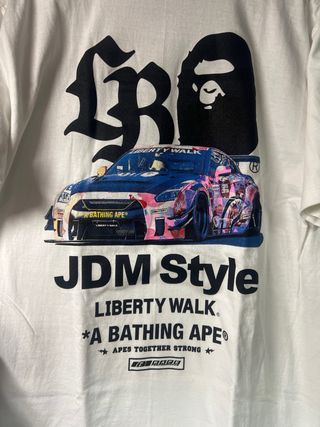 Camiseta BAPE JDM Style Blanca Talla L