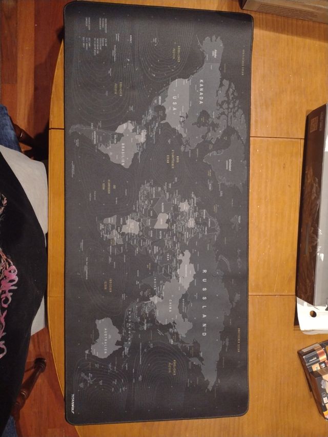 Alfombrilla Ratón XXL Titanwolf Mapa Mundial