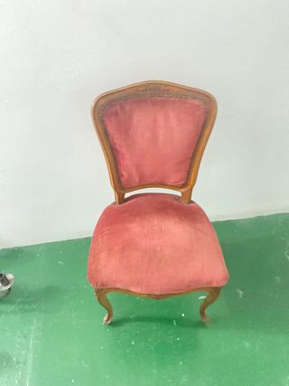 Juego de 2 Sillas Tapizadas Terciopelo Rosa