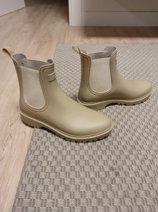 Botas de goma beige