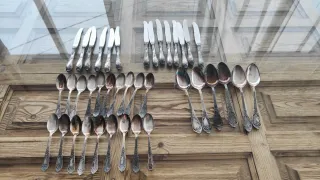 Lote 41 cubiertos alpaca plateada