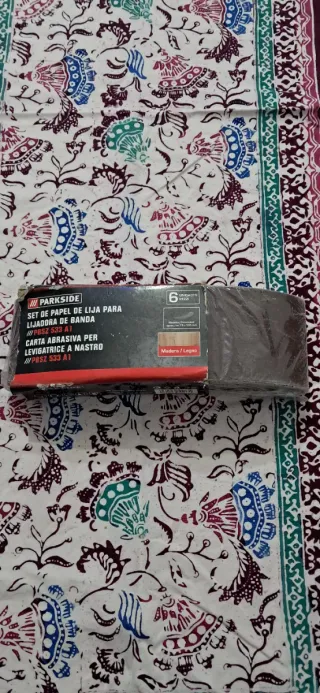 Set Papel Lija Parkside Lijadora Banda