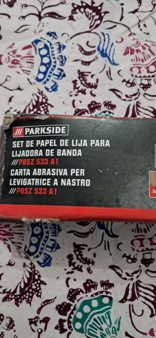 Set Papel Lija Parkside Lijadora Banda