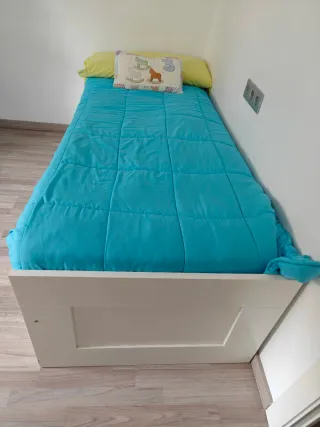 Diván blanco con 2 cajones 80x200 modelo BRIMNES