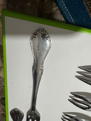 (Todos)Set de cubiertos de metal plateado