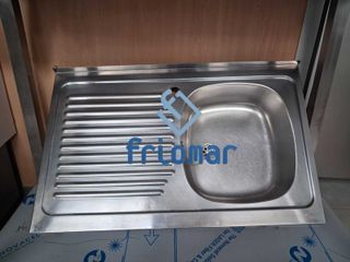 FREGADERO 1 SENO+ESCURRIDOR DE 800x500 MM. "OCASIO