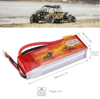 Batería Lipo RC 3S, 11.1V, 2200mAh