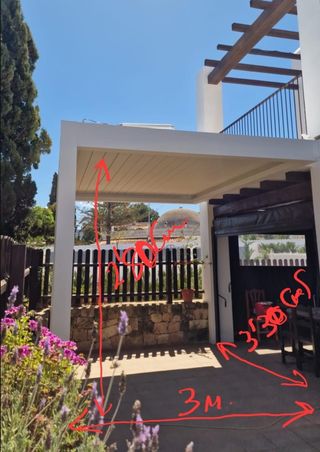 Pérgola bioclimatica de aluminio