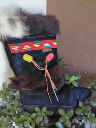 Stivaletti donna neri multicolor