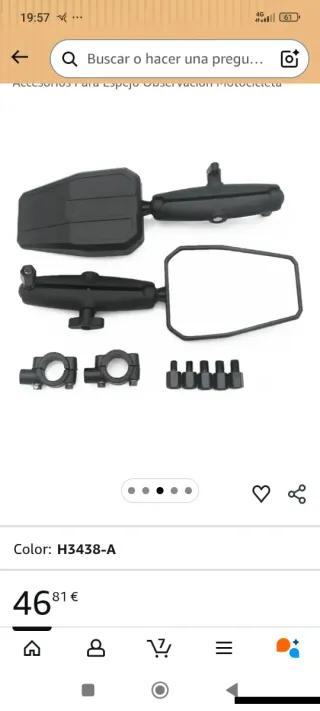 Retrovisores Moto Universales pareja espejos nuevo