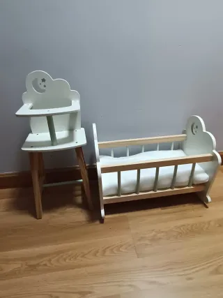 Conjunto Cuna y Trona Madera