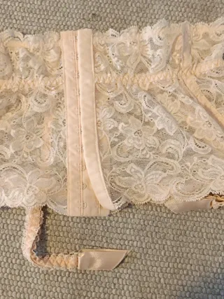 Cinto Ligas de Renda Rosa