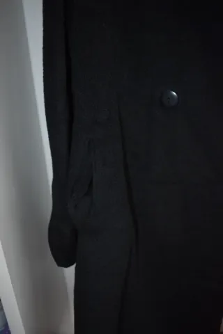 Cappotto Lana Nero stile oversize