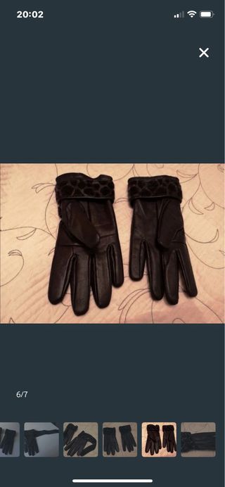 Guantes polipiel mujer negros