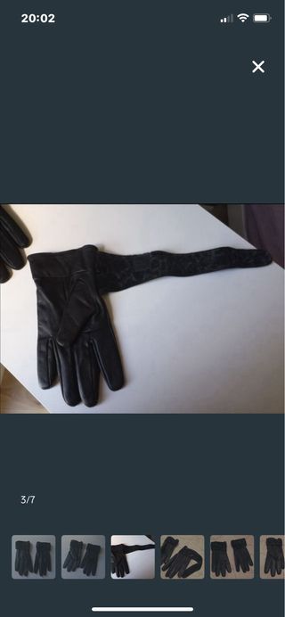 Guantes polipiel mujer negros