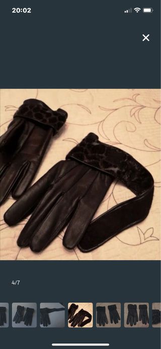 Guantes polipiel mujer negros