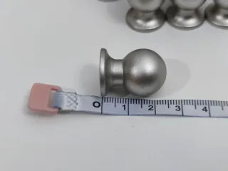 10 Pomos Esféricos Cromo Cajonera