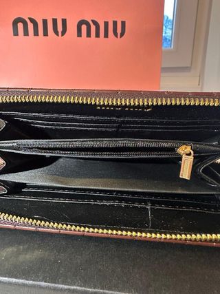 Portafoglio Miu Miu donna marrone