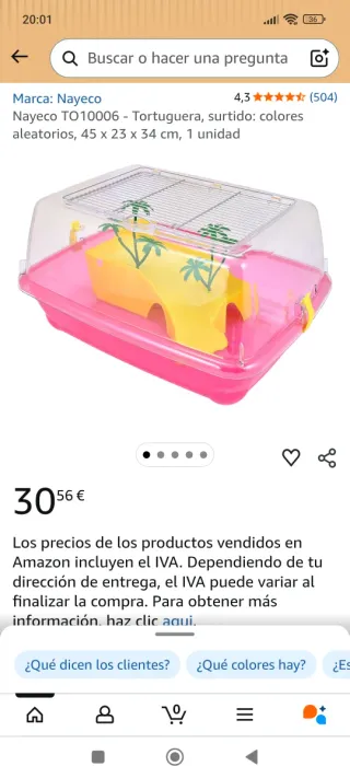 Tortuguera Nayeco 45x23x34 cm