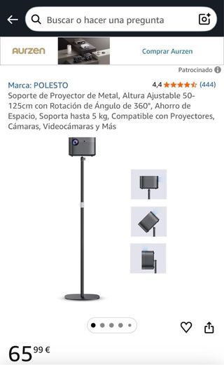 Proyector Xming Page One con soporte y pantalla