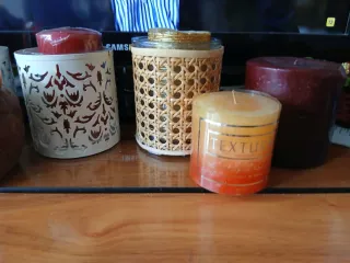 Portavelas, Palmatorias, candelabros, velas,etc