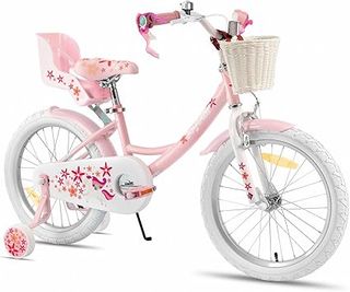 Bicicleta infantil 18 rosa con ruedines