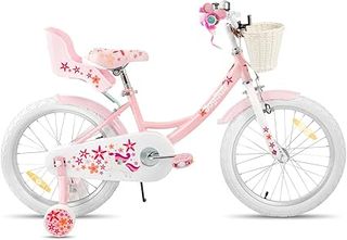 Bicicleta infantil 18 rosa con ruedines