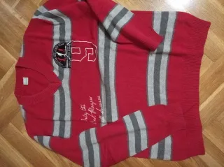 Jersey rayas rojas y grises