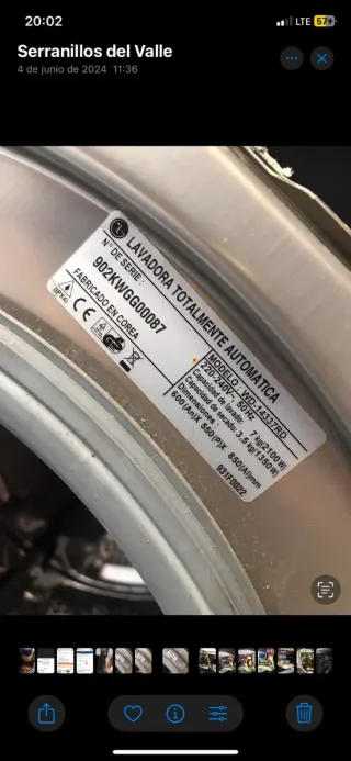 Resistencia Calefactora LG WD-14337RD