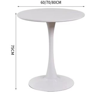 Mesa redonda blanca 60cm