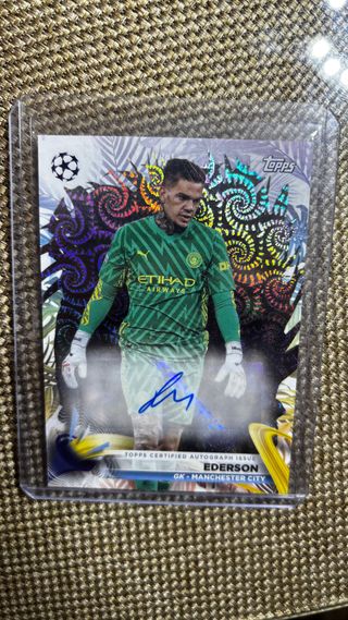 Ederson Manchester City Autógrafo Topps Carnaval