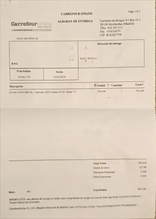 Smart TV LG 42LA740S