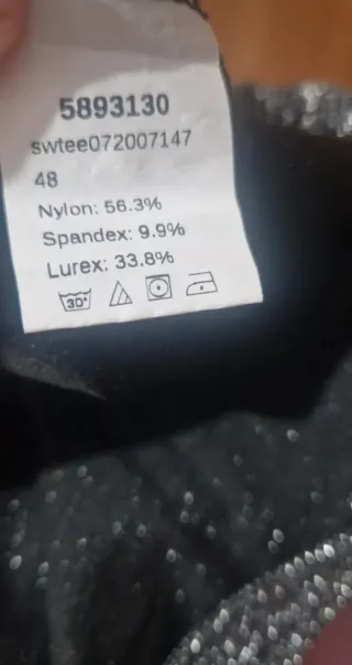 Blusa plateada brillante Talla XS SHEIN