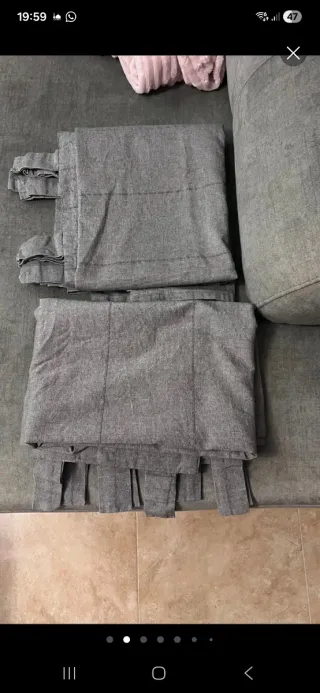 2 Tende Ikea Grigio Lino