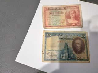 Billetes antiguos El Banco de España