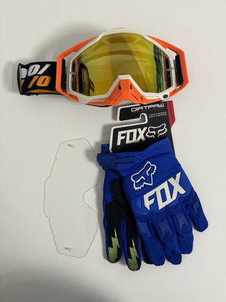 Gafas 100% y Guantes Fox Nuevos 915