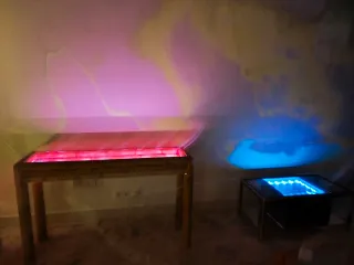 Mesa bambú efecto infinito LED RGB ic.Control app