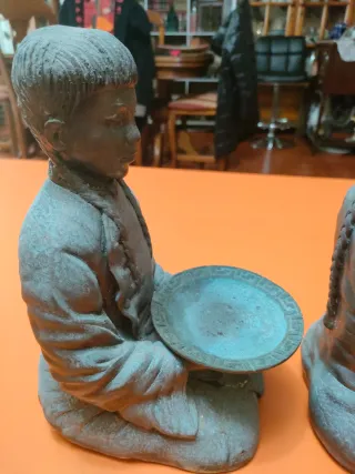 Pareja Figuras Bronce Cera Perdida