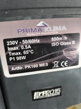 Extractor/Ventilator Prima Klima Radial