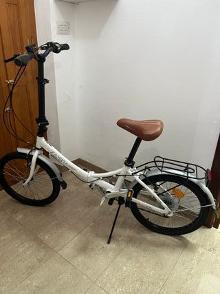 Bicicleta Plegable Urbana Blanca