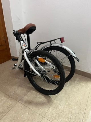 Bicicleta Plegable Urbana Blanca