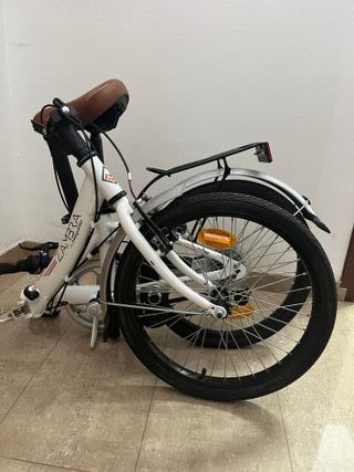 Bicicleta Plegable Urbana Blanca