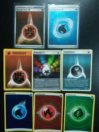 Lotto Carte Pokémon Energie Holo Vintage e Moderne