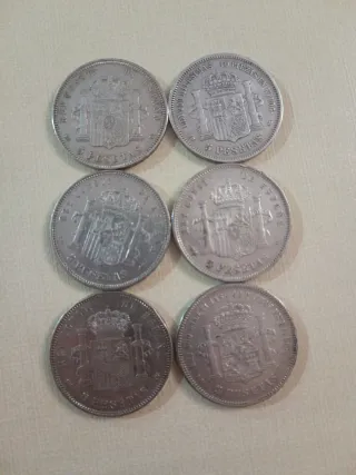 Lote 6 monedas antiguas