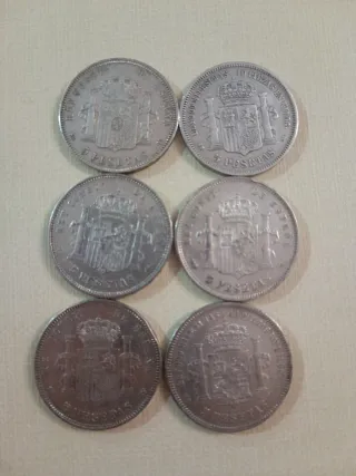 Lote 6 monedas antiguas