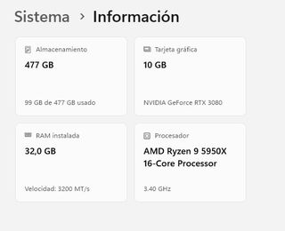 PC Gaming 5950x 32GB RAM RTX 3080
