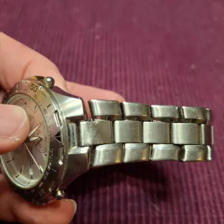 Reloj Pulsar Chronograph 100m Plata Blanco