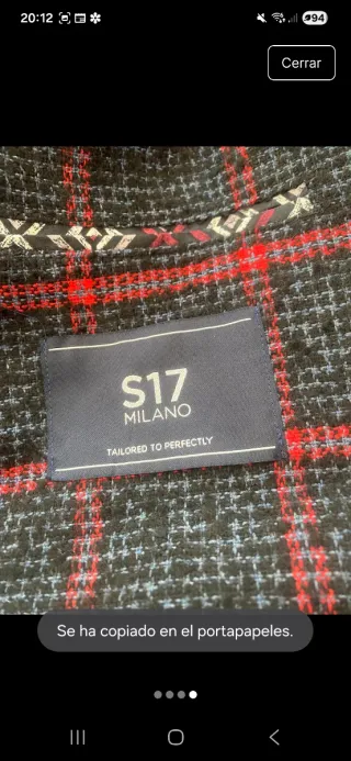 Americana cuadros rojo y negro