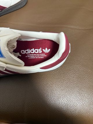 Adidas Samba Blancas Granates Talla 38 Caja
